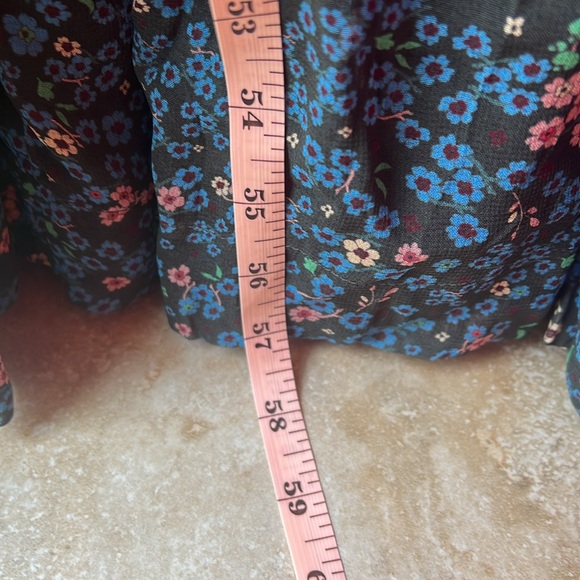 Anthropologie Blue Floral Maxi Dress - Picture 12 of 16